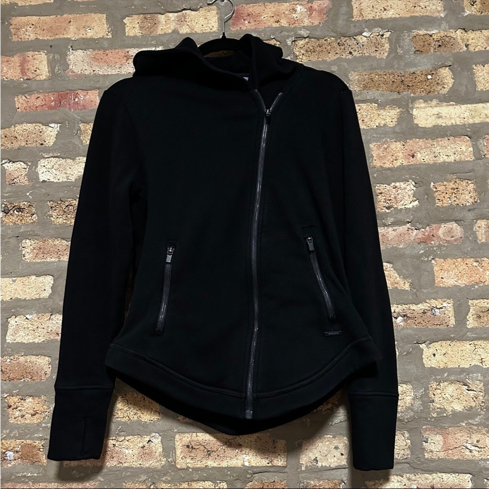 Athleta Zip up sweater Size Small Black